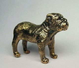 Americal Bulldog - Bulldog Figurine,  Dog Statuette,  Metal Bulldog