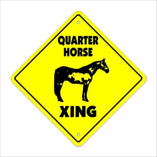 Quarter Horse Crossing Sign Zone Xing 12 " Tall Jump Race Saddle Supplies Bit