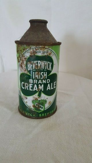 Old Beverwyck Irish Cream Ale Cone Top Beer Can - 001016