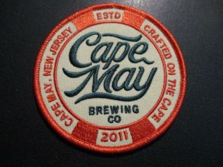 Cape May Brewing Jersey Hoppy Beard Circle Patch Sew - On Craft Beer Brewery