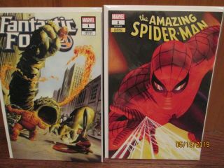 Set Of 2 Marvel Comics Alex Ross Variants Spider - Man 1 Fantastic Four 1