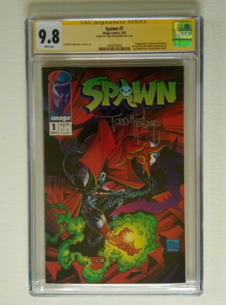 Spawn 1 - CGC SS 9.  8 - 1st appearance of Spawn - signed by Todd McFarlane 3