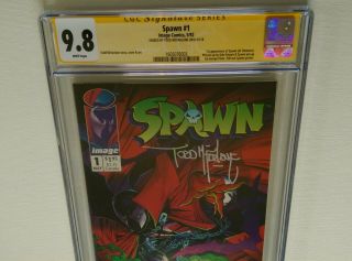 Spawn 1 - CGC SS 9.  8 - 1st appearance of Spawn - signed by Todd McFarlane 7