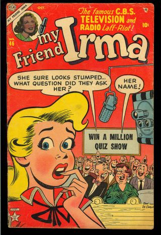 My Friend Irma 46 Dan Decarlo Teen Humor Atlas Comic 1954 Gd - Vg