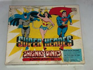 1979 Dc Superheroes Shrinky Dinks Superman Wonder Woman