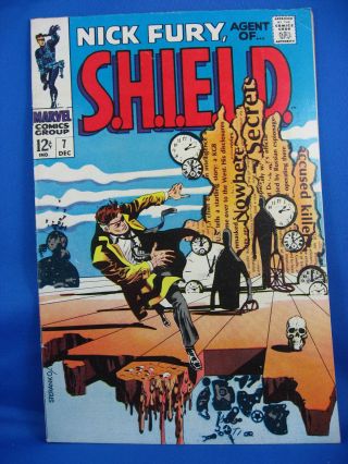 Nick Fury Agent Of Shield 7 F Vf Dali Like Steranko 1968