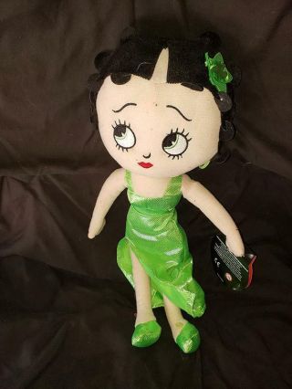 14 " Green Gown Betty Boop Kellytoy Nwt Smokefree Stuffed Plush