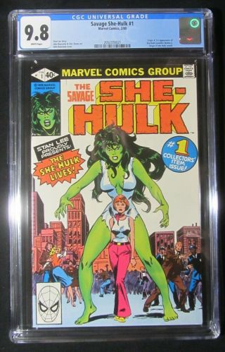 Savage She - Hulk 1 Cgc 9.  8 Nm/mt.  Origin & 1st She - Hulk.  Stan Lee Story