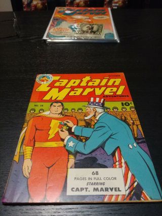 Captain Marvel Adventures 28 (10/43) (wwii Uncle Sam Cover By C.  C.  Beck)