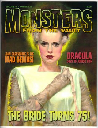 Monsters From The Vault 28 Winter 2011 Nm 9.  4 The Bride Of Frankenstein