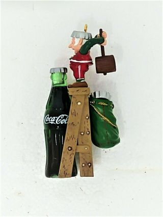 Coca Cola " Tops On Refreshment " Ornament 1992 Bottling Christmas Ornament