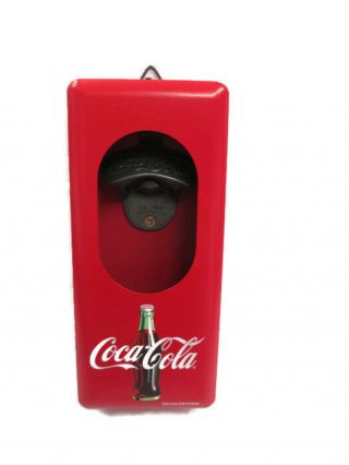 Coca - Cola Vintage Look Metal Bottle Opener And Cap Catcher - 3