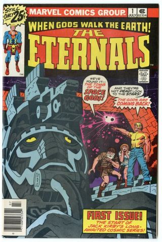 Eternals 1 Vf/nm 9.  0 White Pages Jack Kirby Art Marvel 1976 J