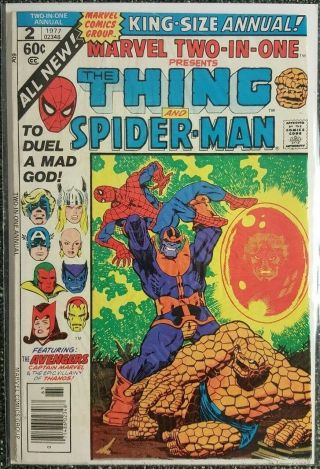 Marvel Two - In - One Annual 2 [jim Starlin] Marvel 1st Print 7.  5 Or Better