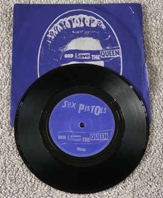 The Sex Pistols - God Save The Queen 7” Vinyl/1977 First Label Press/silver Print