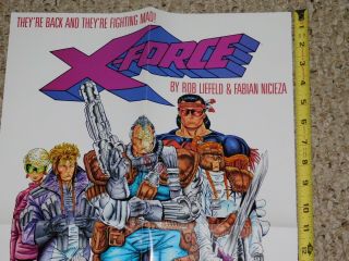 X - FORCE X - Men Mutant Genesis 1991 Marvel Comic Promo Poster Cable Domino Liefeld 2