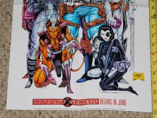 X - FORCE X - Men Mutant Genesis 1991 Marvel Comic Promo Poster Cable Domino Liefeld 3