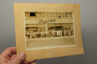Rare Vintage Studebaker Factory Photograph 27 Workers Body Fender Old Photo
