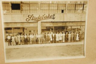 RARE Vintage STUDEBAKER Factory PHOTOGRAPH 27 Workers Body Fender Old Photo 3