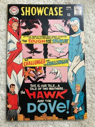 Showcase 75 1968 Vf,  8.  5,  Origin And First Appearance Hawk And Dove Titans Show