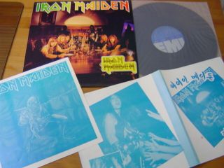 Iron Maiden 5track Piece Of Mind Korea Vinyl Lp W/insert Orig.  1983 Ole - 633 Nm