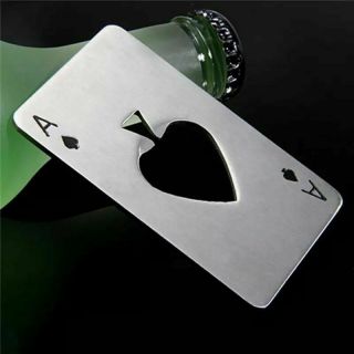 Stylish Poker Playing Card Ace Of Spades Soda Poker Bottle Opener