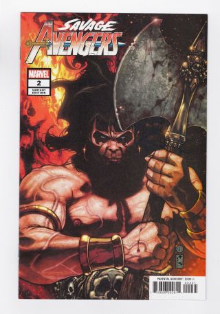 Savage Avengers 2 Simone Bianchi 1:50 Variant Cover Conan Marvel Comics 2019