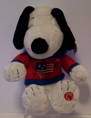 Snoopy Patriotic Musical Plush Flag July 4th Hoodie Peanuts America