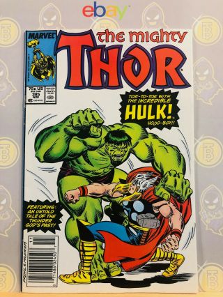 The Mighty Thor 385 F/vf Incredible Hulk Appearance 1987 Copper Age Key Issue