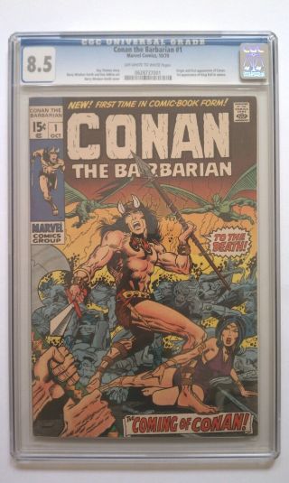 Conan The Barbarian 1 Cgc 8.  5 Comic 1970 1st Conan 1st Kull Barry Winsor - Smith