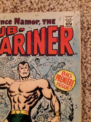 Prince Namor,  THE SUB - MARINER 1 (May 1968,  Marvel) Black Panther 2 MCU 5.  5 F - 3