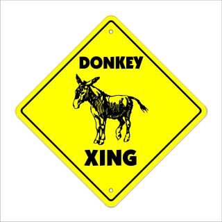 Donkey Crossing Sign Zone Xing 12 " Animals Farm Mule Cart Rides Farmer Jackass