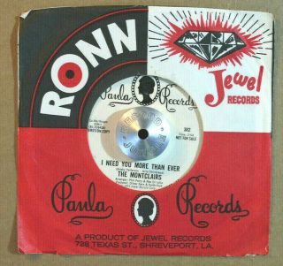 Northern Soul 45 - The Montclairs - I Need You More Than Ever Promo Vg,  Hear