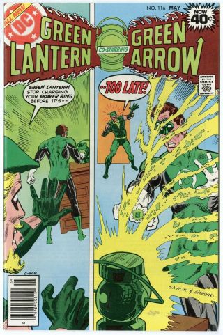 Green Lantern 116 Nm,  9.  6 White Pages 1st Guy Gardner As Gl Dc 1979 No Resv