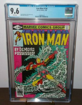 Marvel Comics 1/80 Iron Man 130 White Pages Cgc 9.  6