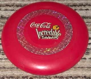 1996 Coca - Cola Light Up Frisbee Frisbie Incredible Summer Uf Glo Fi - Shock Usa