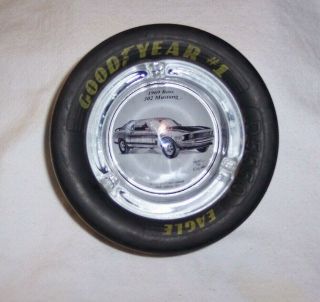 Good Year Eagle 1 Tire Ashtray With 1969 Boss 302 Mustang (dale Adkins Art)