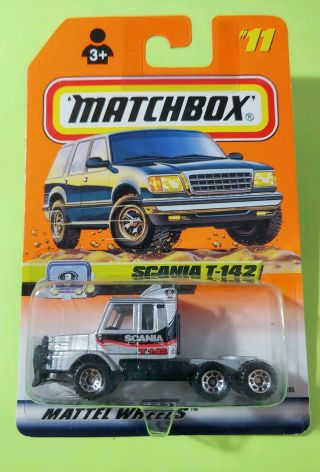 1998 Matchbox Superfast 11 Silver Scania T - 142 Tractor Truck Htf