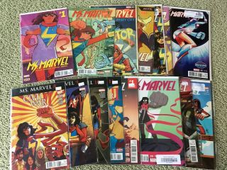 Ms Marvel 1 - 15 Wilson Miyazawa 2016 - 2017 Variant Cover 7 & 13 Civil War Ii