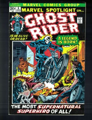 Marvel Spotlight 5 Origin & 1st App.  Ghost Rider Marvel Comics (1972) Fine