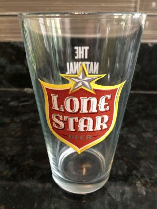Lone Star Beer 16 Oz.  Pint Glass National Beer Of Texas