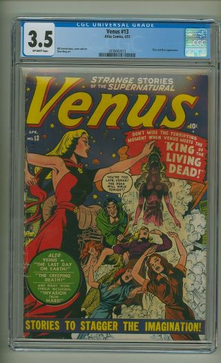 Venus 13 (cgc 3.  5) O/w Pages; Thor And Mars Appearance; Atlas; 1951 (c 25025)