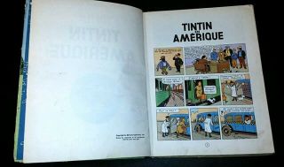 Hergé - Tintin - Tintin en Amérique - 4ème plat B5 éd.  Belge 1951 - Etat Bon 4