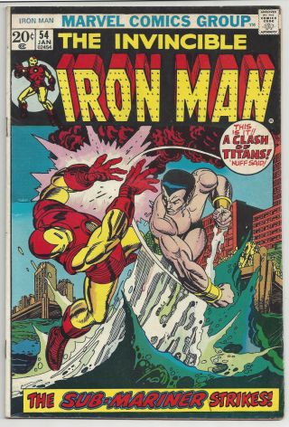 Invincible Iron Man 54 : Jan 1973 : Marvel Comics : Namor : 1st Moondragon