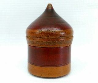 Antique Handmade Afghanistan Wooden Turned Spice Box By Tribes/nomads