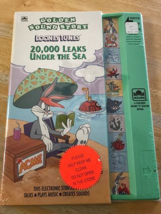 Golden Sound Story Book Looney Tunes 20,  000 Leaks Under The Sea In Package