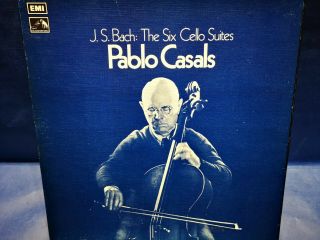 @emi Rls 712 Pablo Casals J.  S.  Bach: The Six Cello Suites 3 Lp Nm