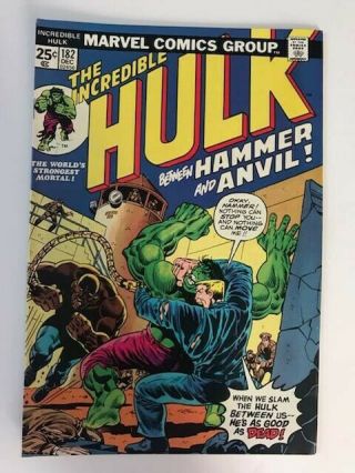 The Incredible Hulk 182 Vg Marvel Value Stamp Intact