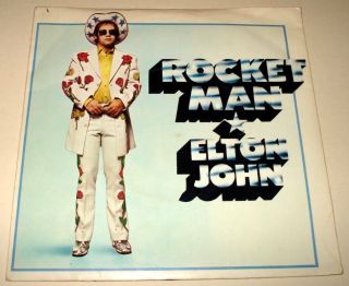 Elton John : Rocket Man 7 " Vinyl Single 45 (djm 1972) P/s Vg,