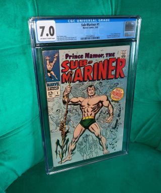 Sub - Mariner 1.  Namor Origin Story.  Marvel.  Silver Age Key.  1968.  Cgc 7.  0 Fn/vf